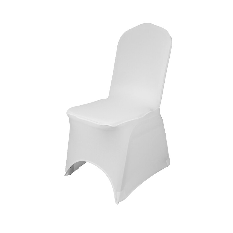 White 220GSM Spandex Chair Cover Stretch Premium Quality Etsy UK