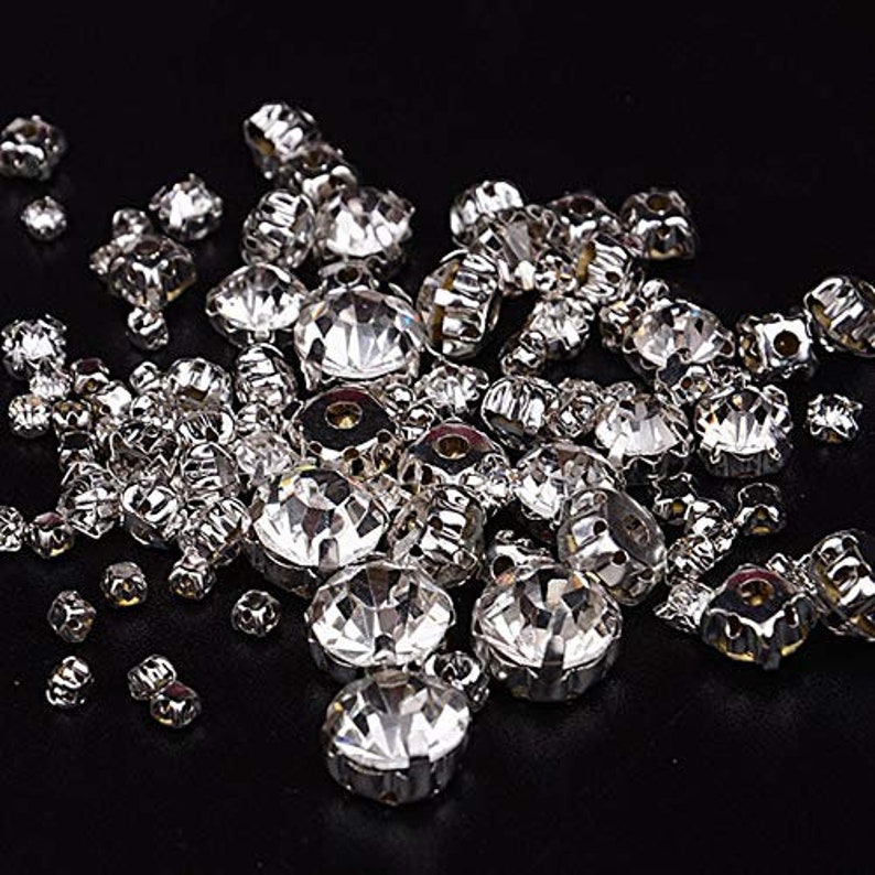 Sew on Clear Crystal Diamante Rhinestones Gems Top for Arts & | Etsy