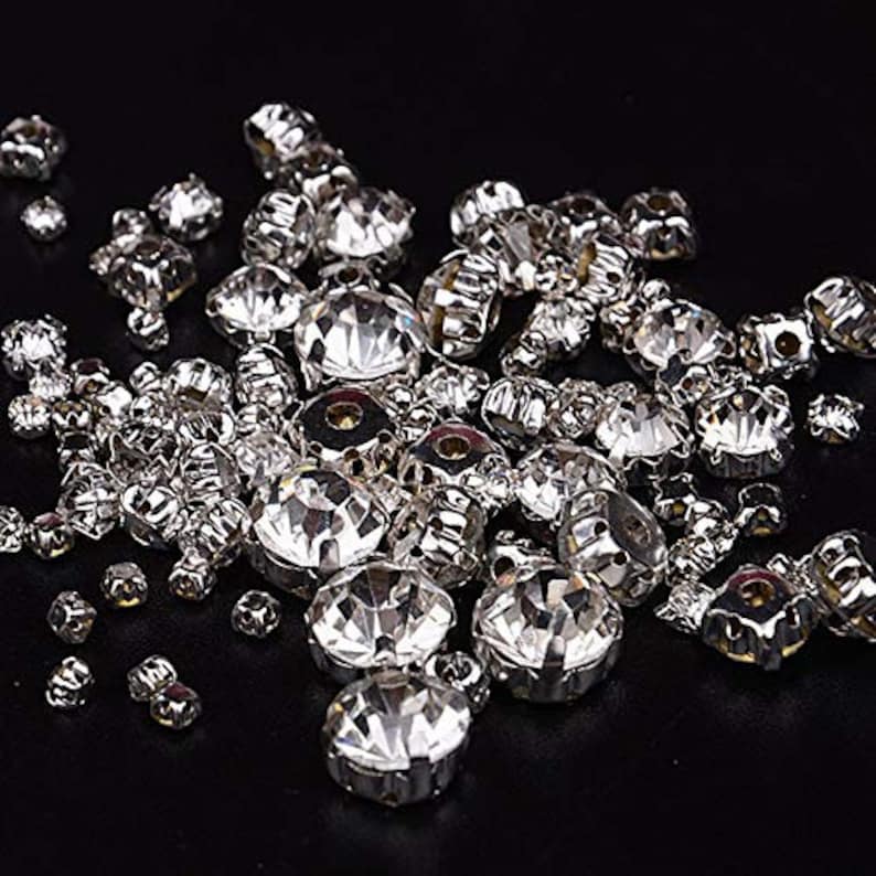 Sew on Clear Crystal Diamante Rhinestones Gems Top for Arts & Etsy
