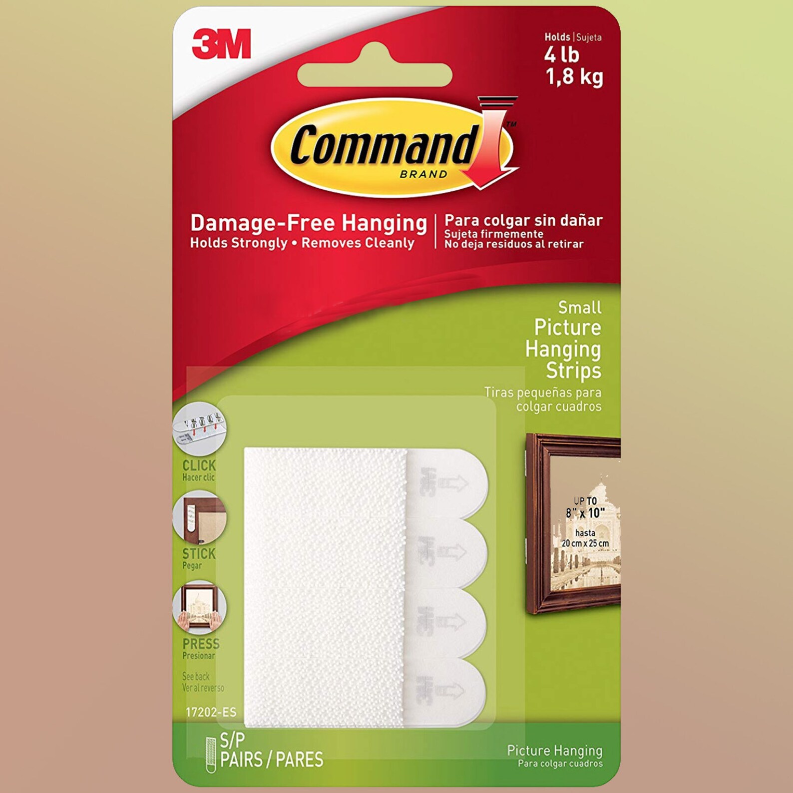 3M Command Strips & Hooks Damage Free Picture Frames Hanging Etsy