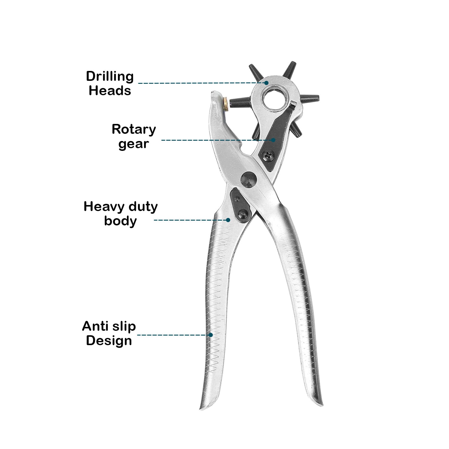 Grommet Setting Tool Kit, Revolving Hole Punching Pliers, Snap Setting  Plier for Leathercraft, Clothing Repair, Fabric, Baby Bibs, Bags 