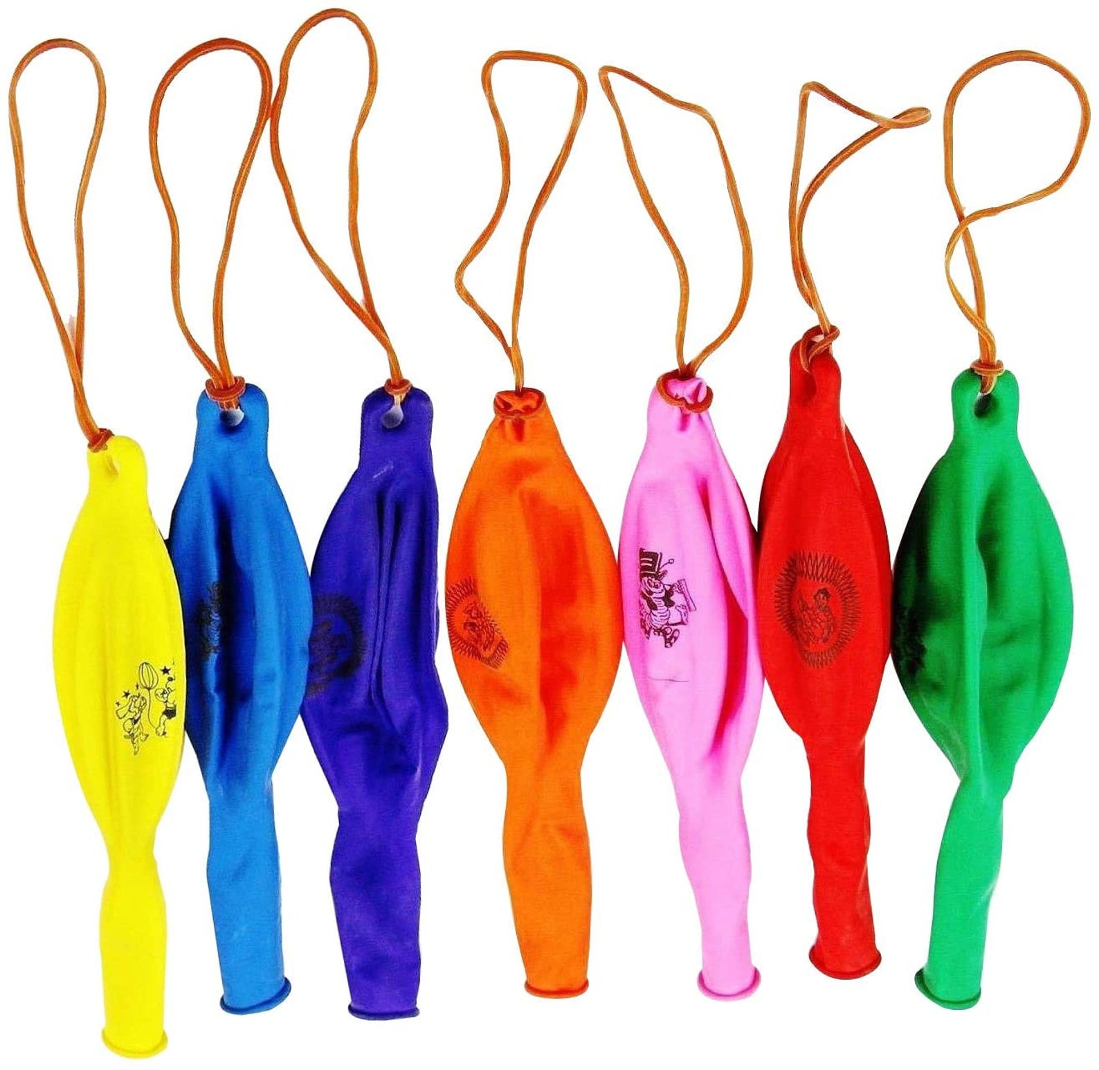 12 Large Punch Balloons Assorted Color With Elastic Etsy
