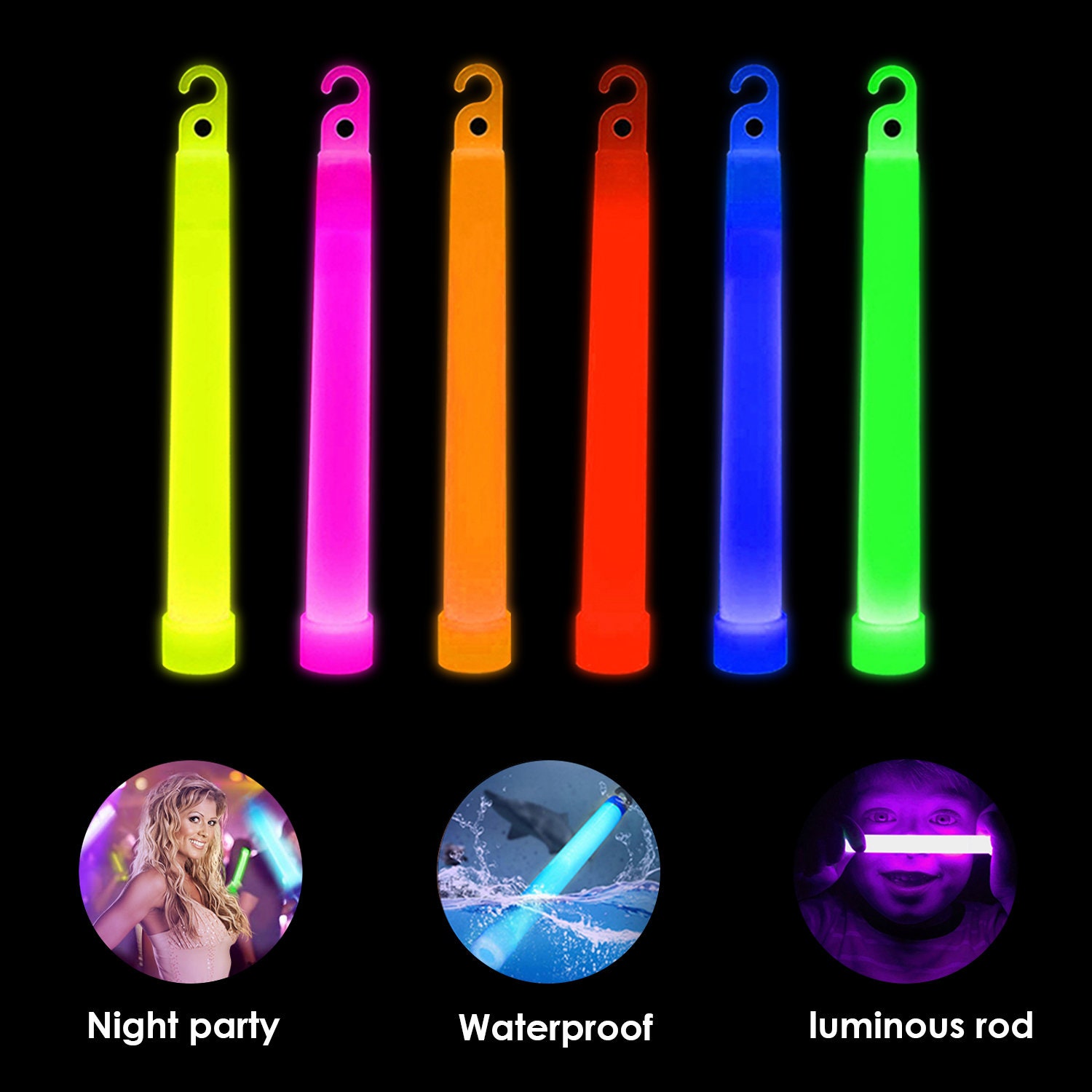 25pcs Neon Glow Sticks Light Sticks 6 Bright Glowing Etsy