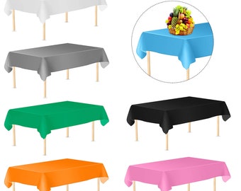 Table Cloth Plastic Table Cover Reusable Table Cloth for Hen Party, Picnic, Wedding, Birthday, Party Table Decoration, Outdoor Decoration