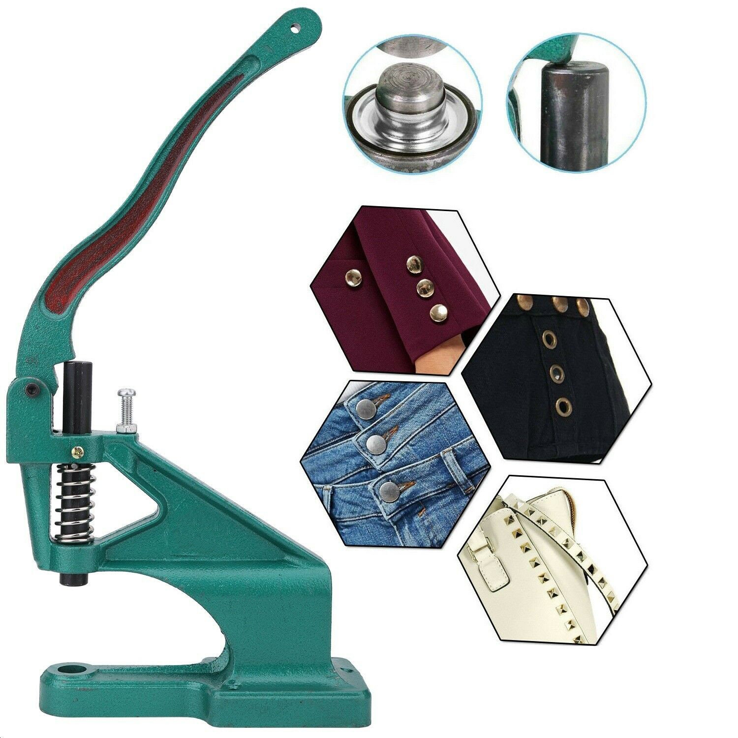 Hand Press Machine for Press Studs Eyelets Grommet Rivets Popper Stud