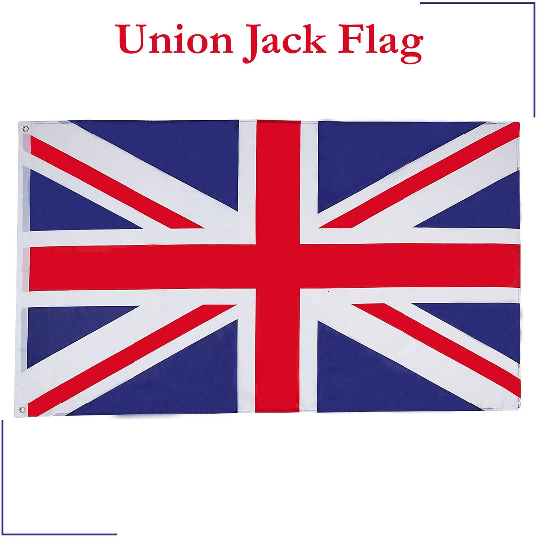 Large Union Jack Flag With Eyelets Great British Fabric Etsy