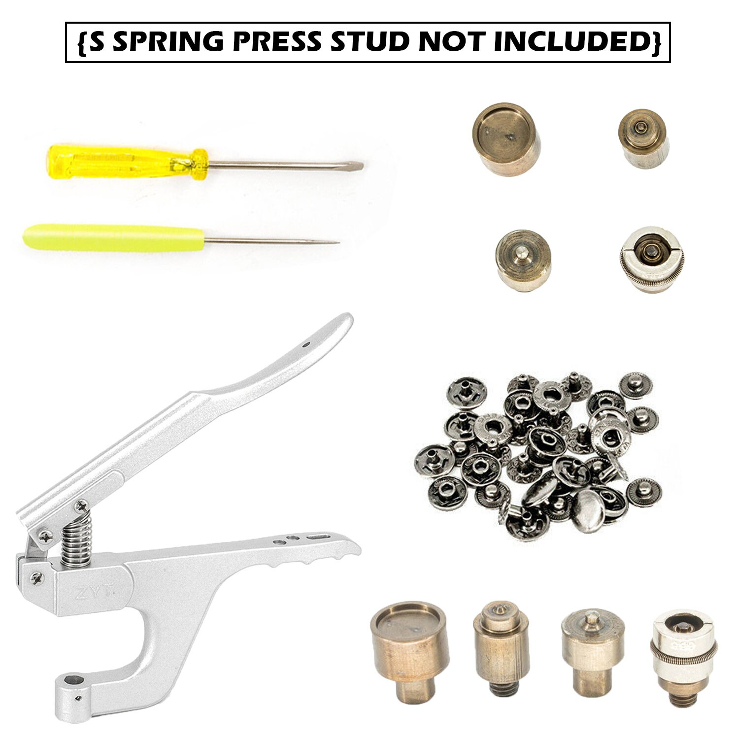 S Spring Snap Press Studs Fixing Die Tool Set Fabric Press Etsy