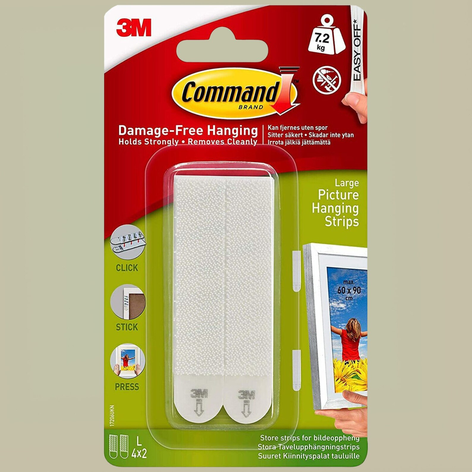 3M Command Strips & Hooks Damage Free Picture Frames Hanging Etsy