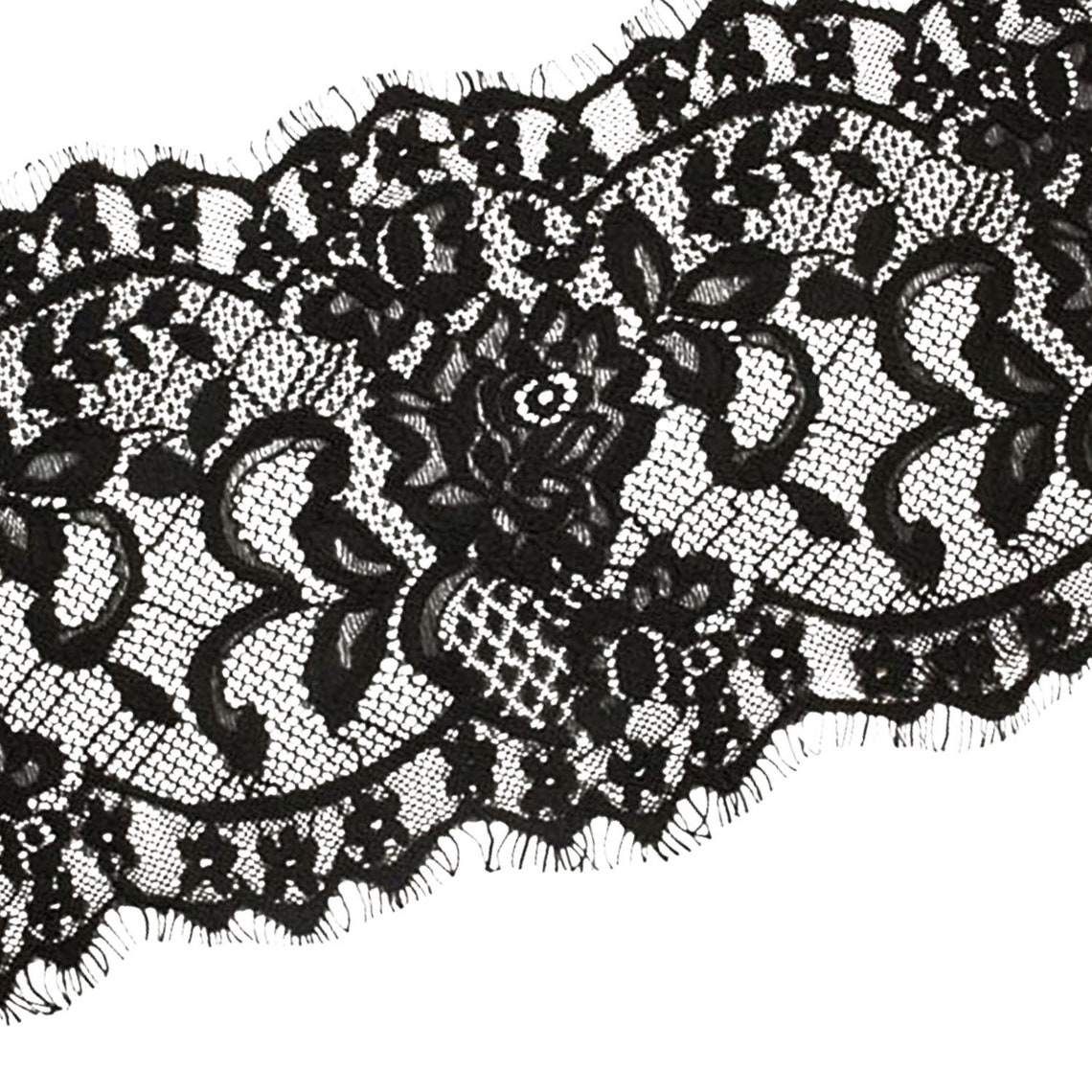 165mm Wide Black Vintage Cotton 3 Metres Lace Ribbon | Etsy