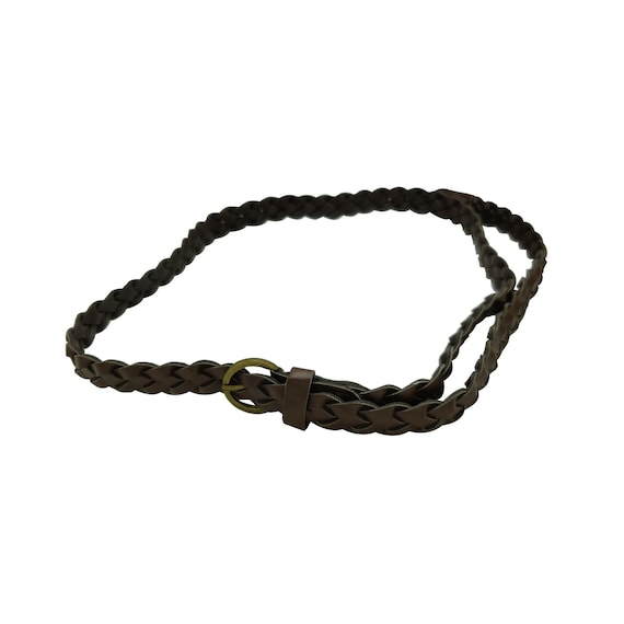 Women Fashion PU Leather Weaved Braided Waist Belt Fashion Accessory