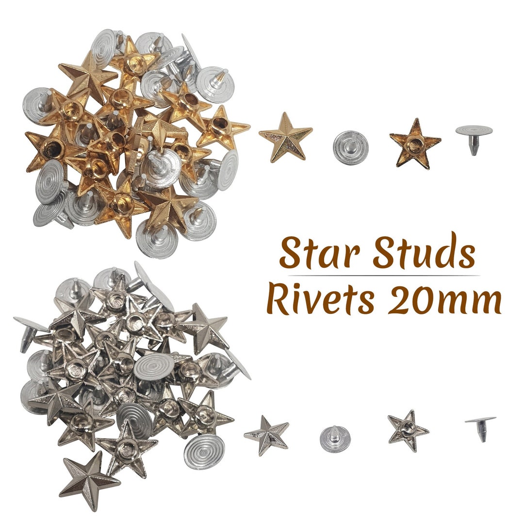 Star Studs Rivets Star Rivets Studs With Alloy Pins for Goth Etsy
