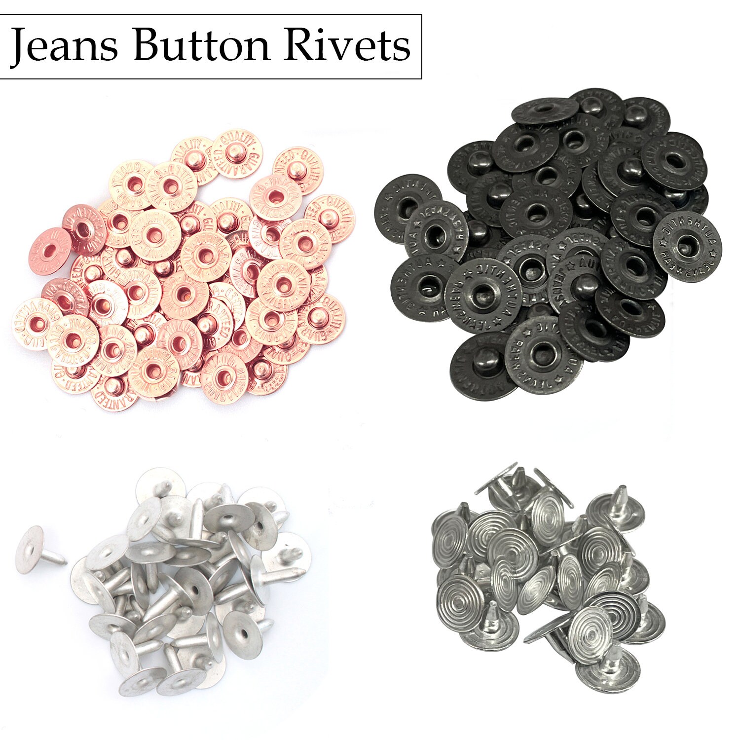 9.5mm Denim Rivets Jeans Decorative Brass Hat Rivets Etsy