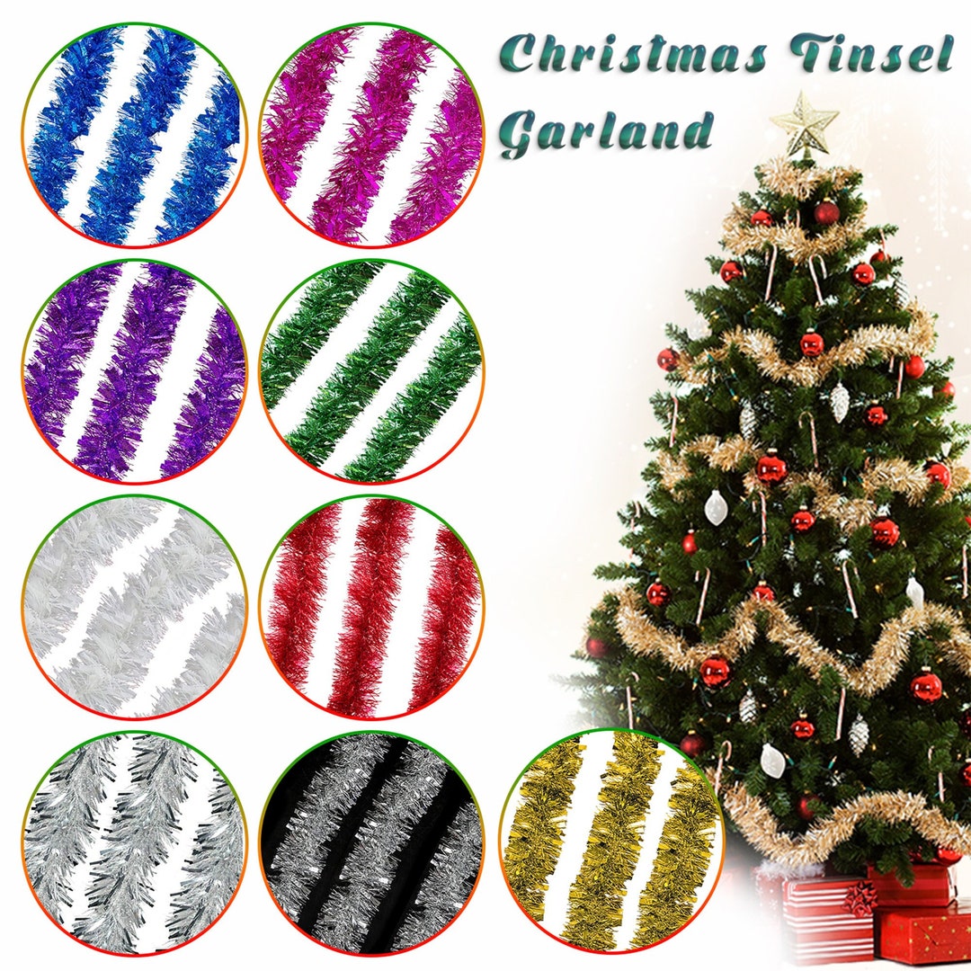 Christmas Tinsel Garland Christmas Tree Garland Christmas Etsy UK
