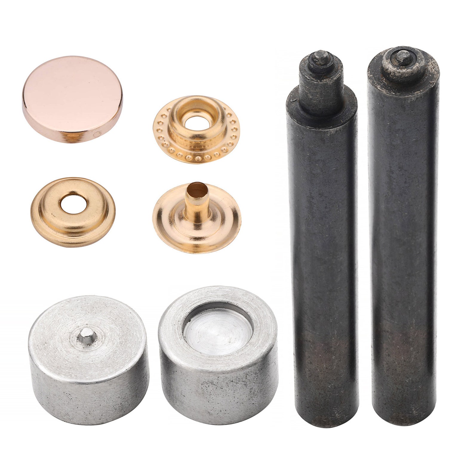 12.5mm/15mm 4 Parts Press Studs With Fixing Tool Durable Snap Etsy UK