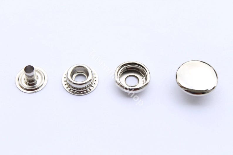 Size 15mm Large Silver Press Studs Heavy Duty Studs Pack Etsy