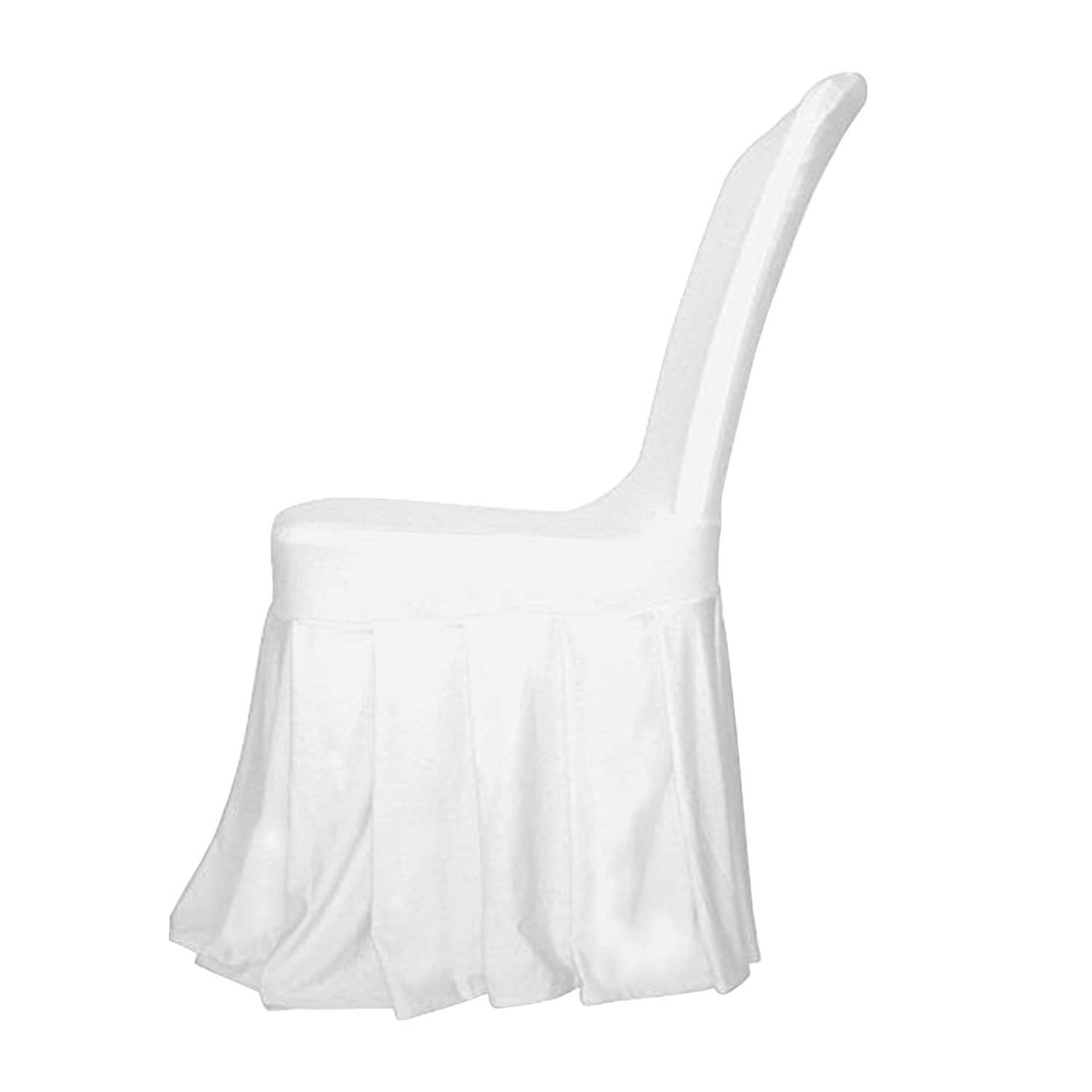 Dining Chair Cover White Chair Cover Skirt Style Slipcover Etsy UK