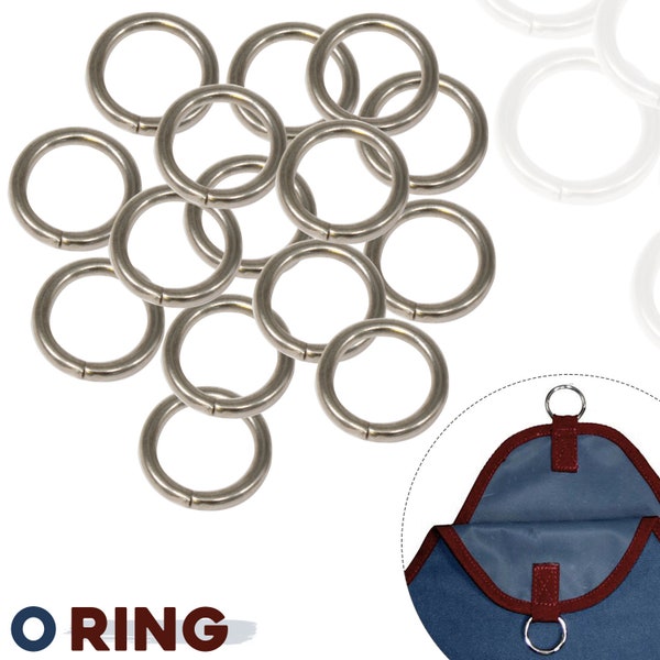 Silver O Ring Non Welded Stainless Steel Buckle for Backpack Handbag Purses Art & Crafts Work Hardware Available in 2-50pcs