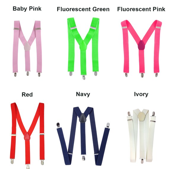 Green Mens Ladies BRACES ELASTIC WIDE Durable Trouser 25mm 35mm 50mm Strong