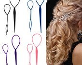 2 4pcs Hair Styling Tools Tail Hair Braid Ponytail French Braid Hair Styling Maker Tool Bun Maker