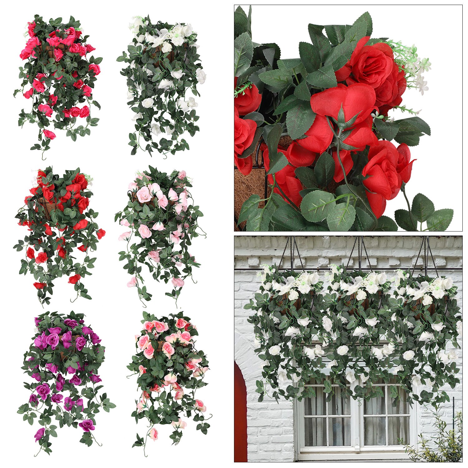 Artificial Ivy Garland Fake Hanging Vine Outdoor Decor Fake