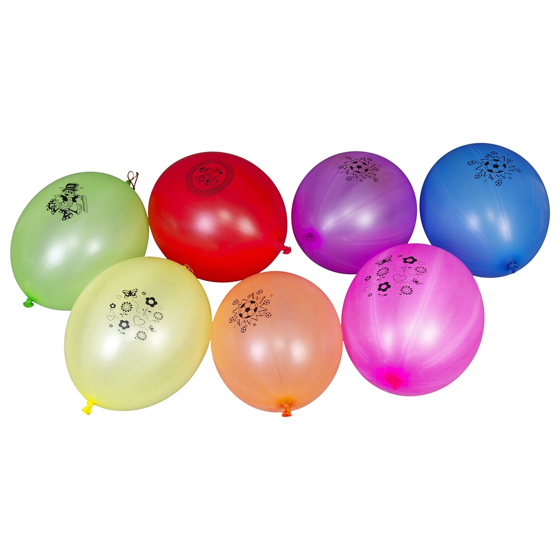 Printed Large Balloons Multi Coloured Punch Balloons Etsy