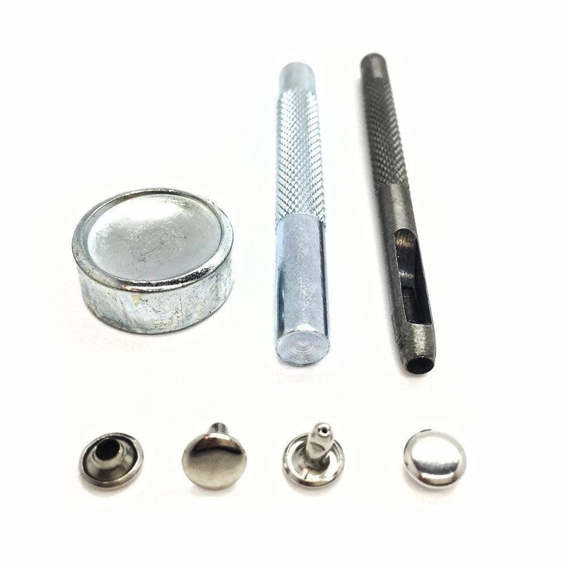 Double Cap Tubular Rivets Plus Rivet Setting Hand Tool 100 Etsy