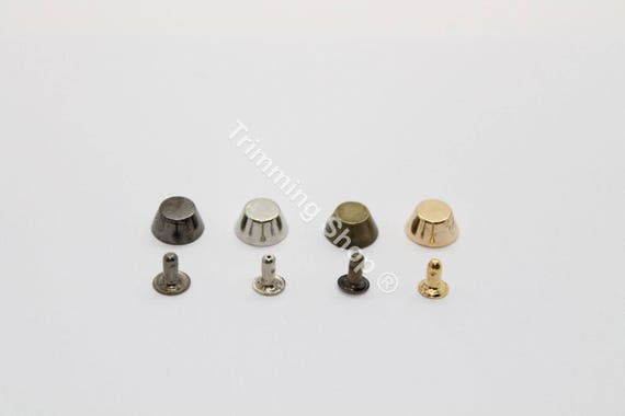 Punk Spike Cone Studs Buttons Rivets Fasteners Sewing Leather Craft Jean 10mm