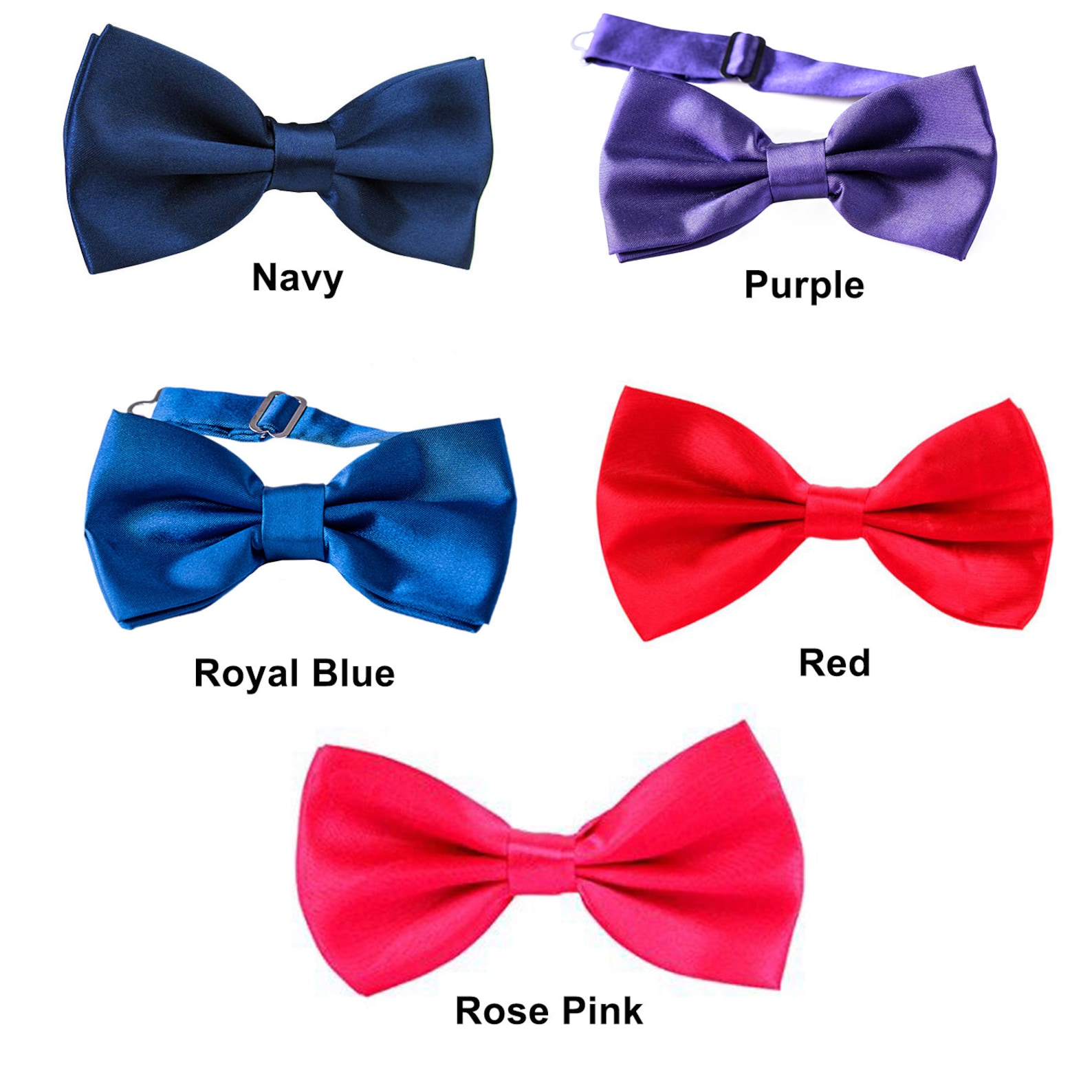 Adjustable Formal Neck Bow Tie Satin Butterfly Stylish Etsy UK