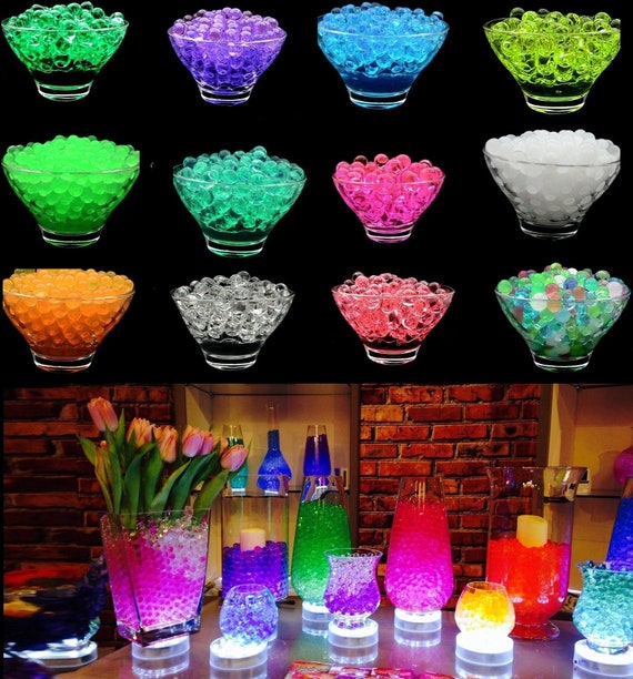 500 Aqua Soil Water Crystals Bio Gel Ball Beads Centrepiece Wedding Vase Filler