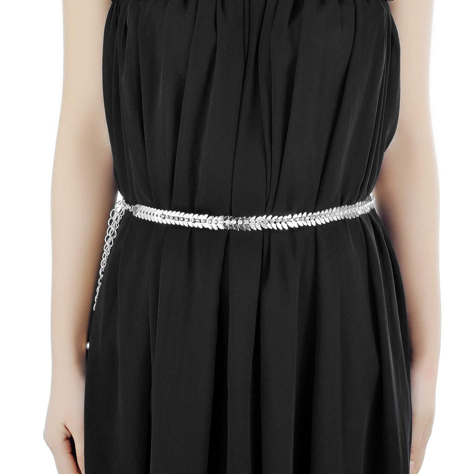 Silver Ladies Waist Chain Belt With Diamante Rhinestone Etsy Ireland