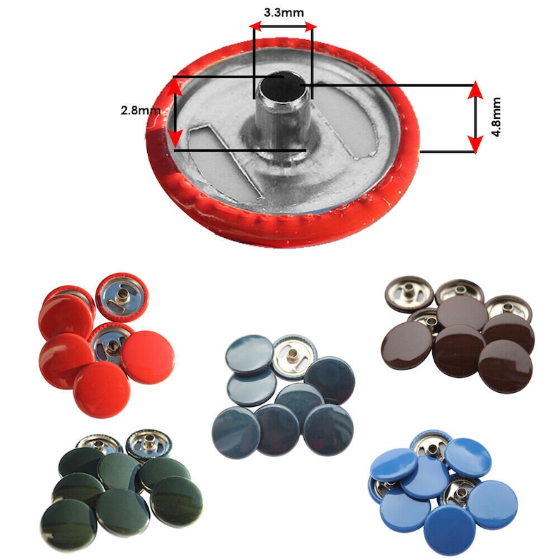 Press Studs 10 Complete Sets of Size 15mm Press Studs Snap Etsy