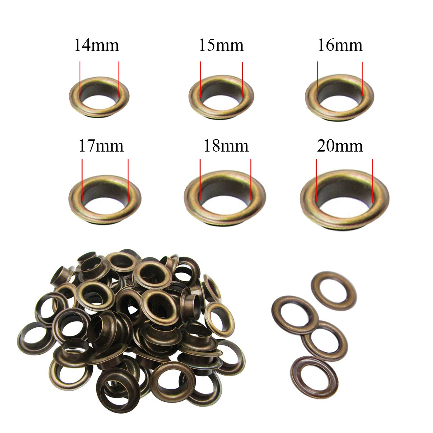 14mm 20mm Brass Eyelets Grommet With Washers for Banners Etsy UK