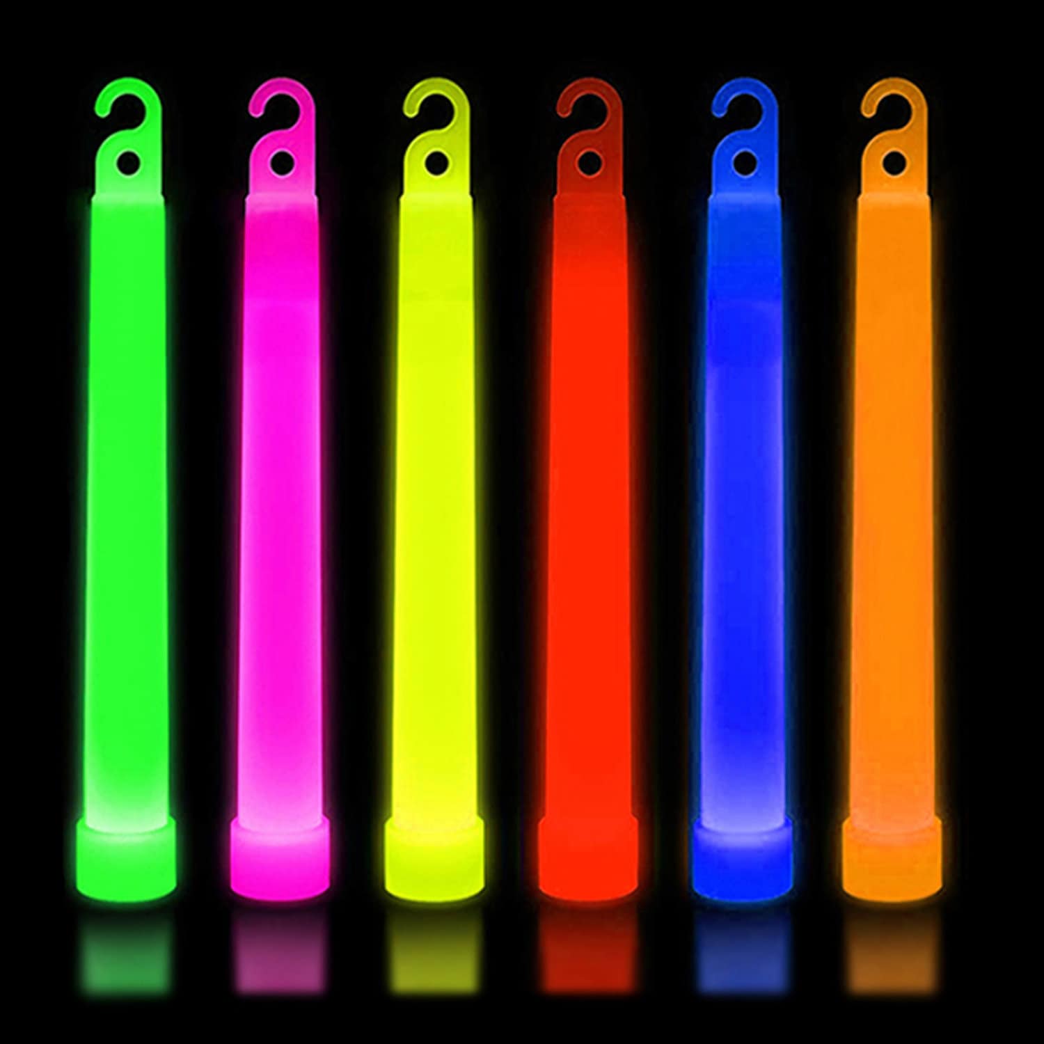 6 Premium Glow Sticks Neon Color Light Sticks Bright Etsy