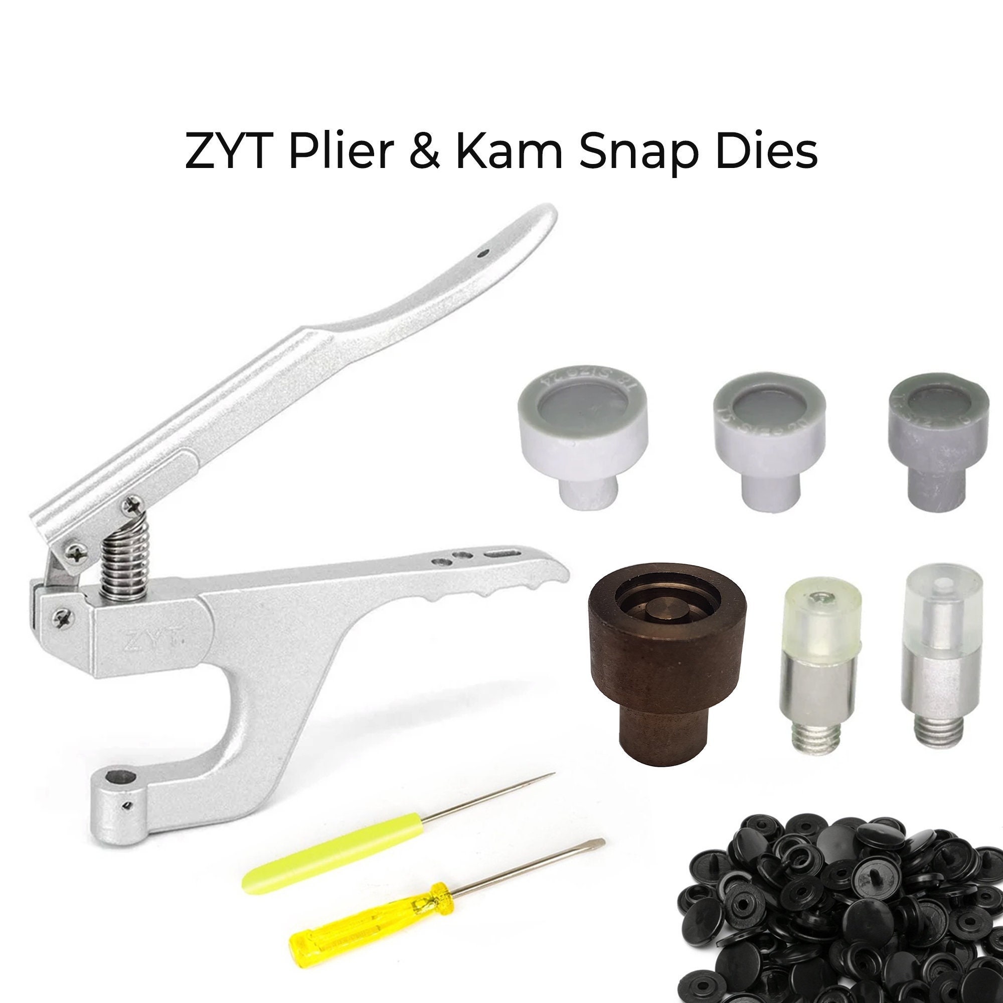 ZYT Hand Press Pliers, KAM Snap Dies and Snap Removal Tool Sets