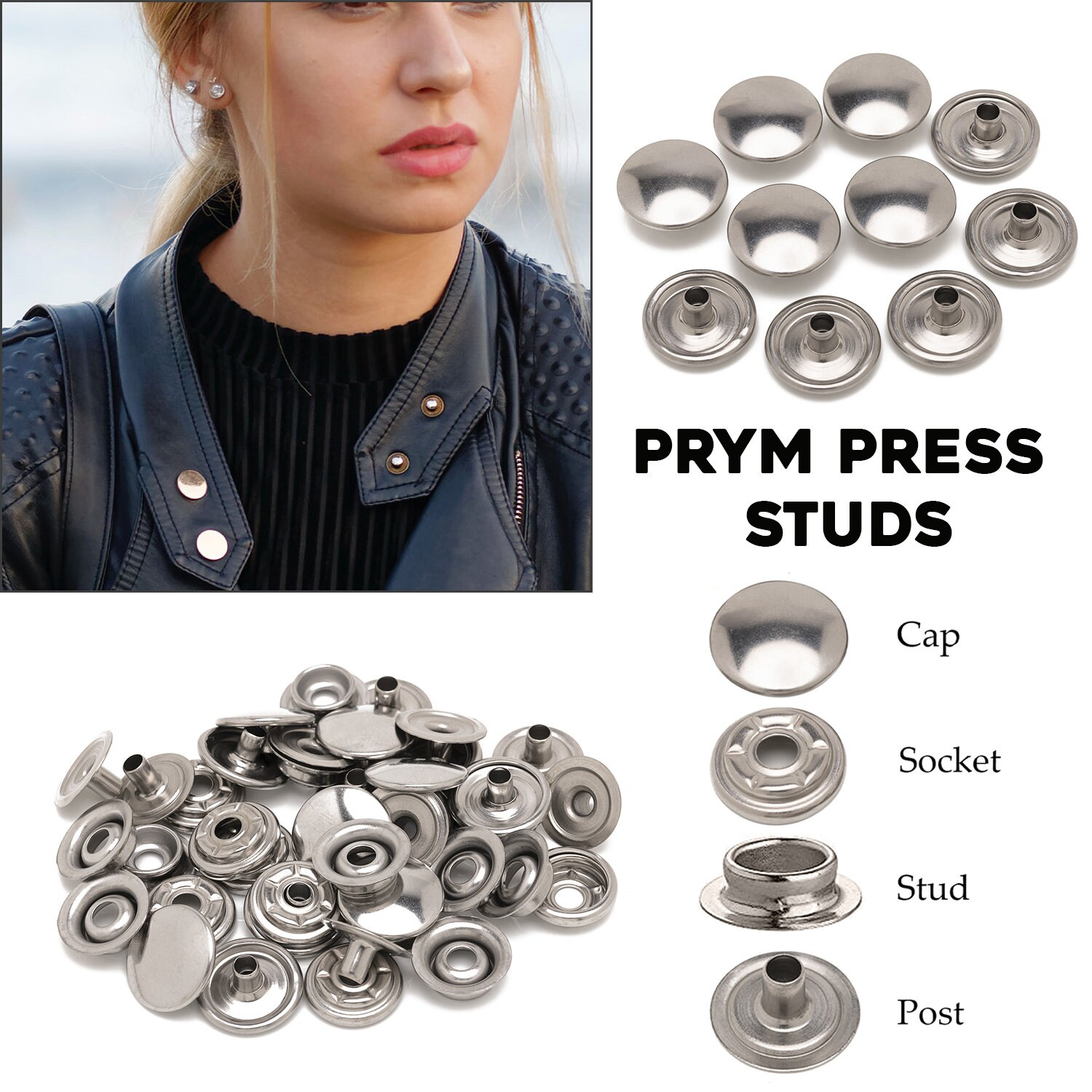 15mm PRYM Druckknöpfe Edelstahl Druckknöpfe für Jacken Etsy.de