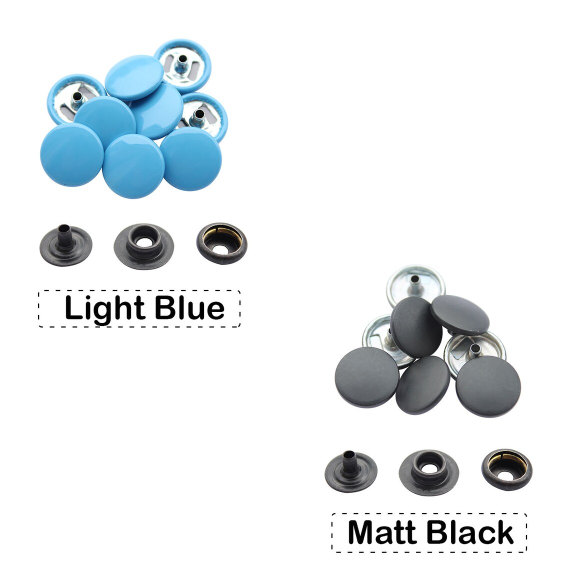 Press Studs 10 Complete Sets of Size 15mm Press Studs Snap Etsy