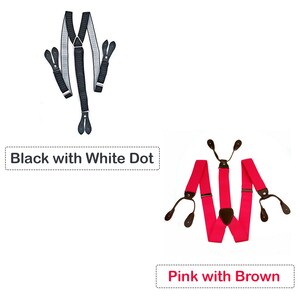 Men Elasticated Heavy Duty Clip On Trousers Braces Adjustable Suspenders Y Back