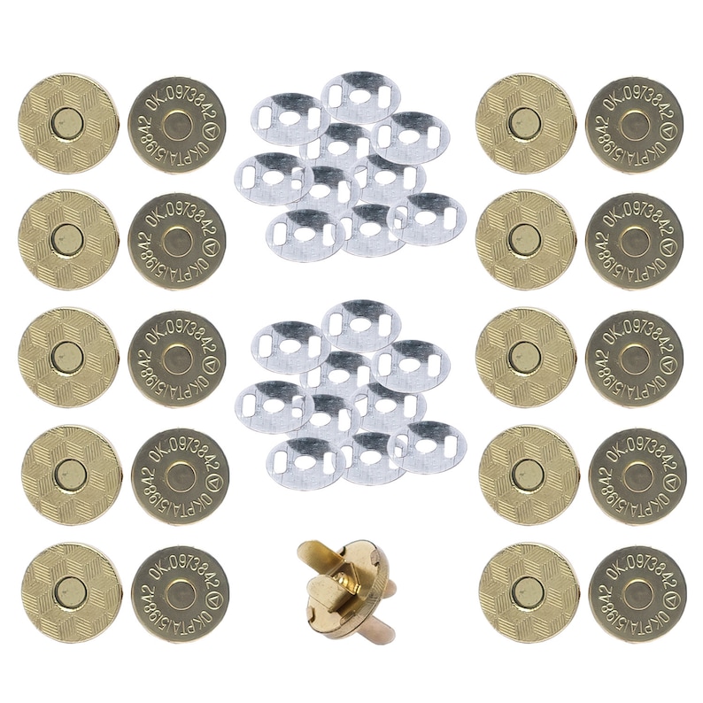 14mm Snap Clasps Button Fasteners Washers Metal Etsy