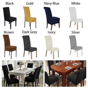 Dining Chair Cover Short Style Stretch Slipcover Spandex Chair Protector Seat Cover For Wedding Party Banquet Meeting Celebration Kitchen