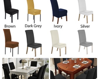 Dining Chair Cover Short Style Stretch Slipcover Spandex Chair Protector Seat Cover For Wedding Party Banquet Meeting Celebration Kitchen