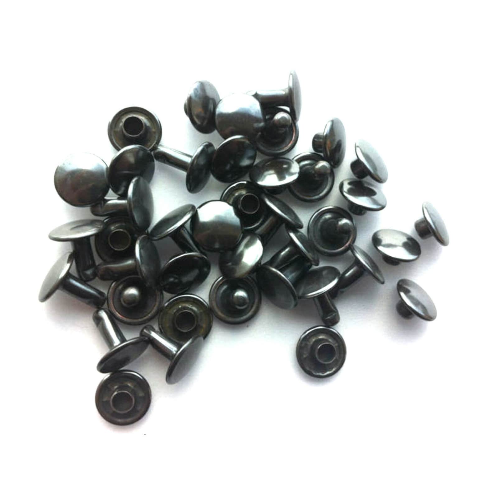 100pcs Double Cap Brass Rivets 6mm 15mm for Repair DIY Etsy