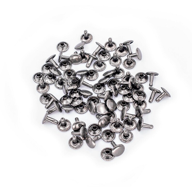 100pcs Double Cap Brass Rivets 6mm 15mm for Repair DIY Etsy