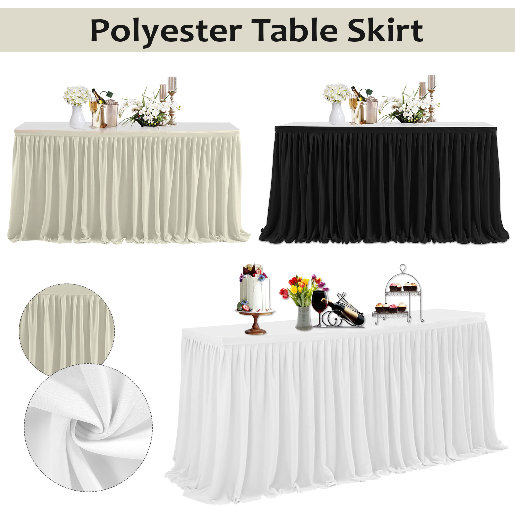 Rainbow Table Skirt 5 Tier Color Tablecloth Princess Table