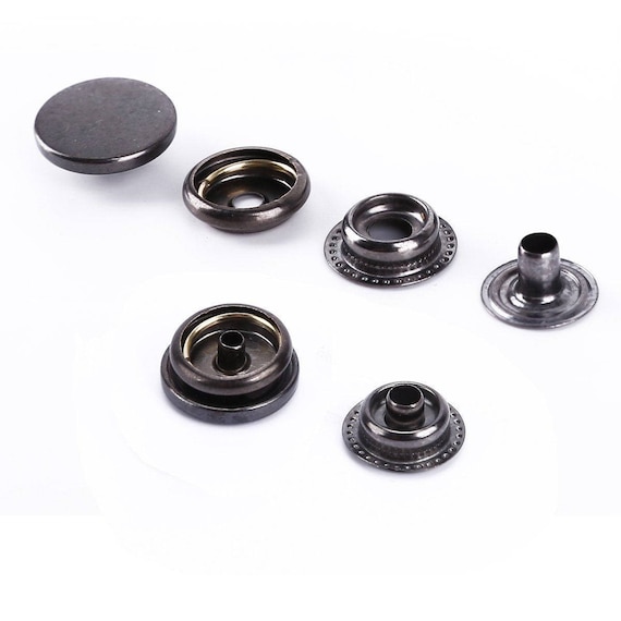 15mm S primavera Bronce prensa Tachuelas Snap Fastener con herramientas de mano para chaquetas abrigo