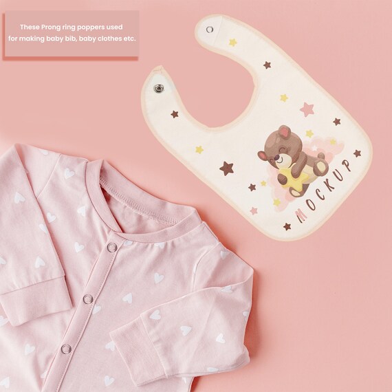 Bibs with sales popper fastening