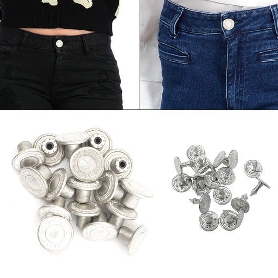 New Button Pins for Jeans Button Replacement for Pants Fashion DIY