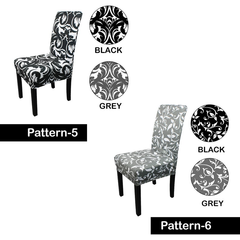 Dining Chair Covers Spandex Chair Slipcover Washable Removable Etsy