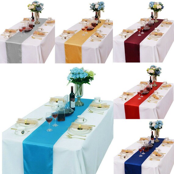 11 X 108 Satin Table Runners Wedding Reception Etsy UK