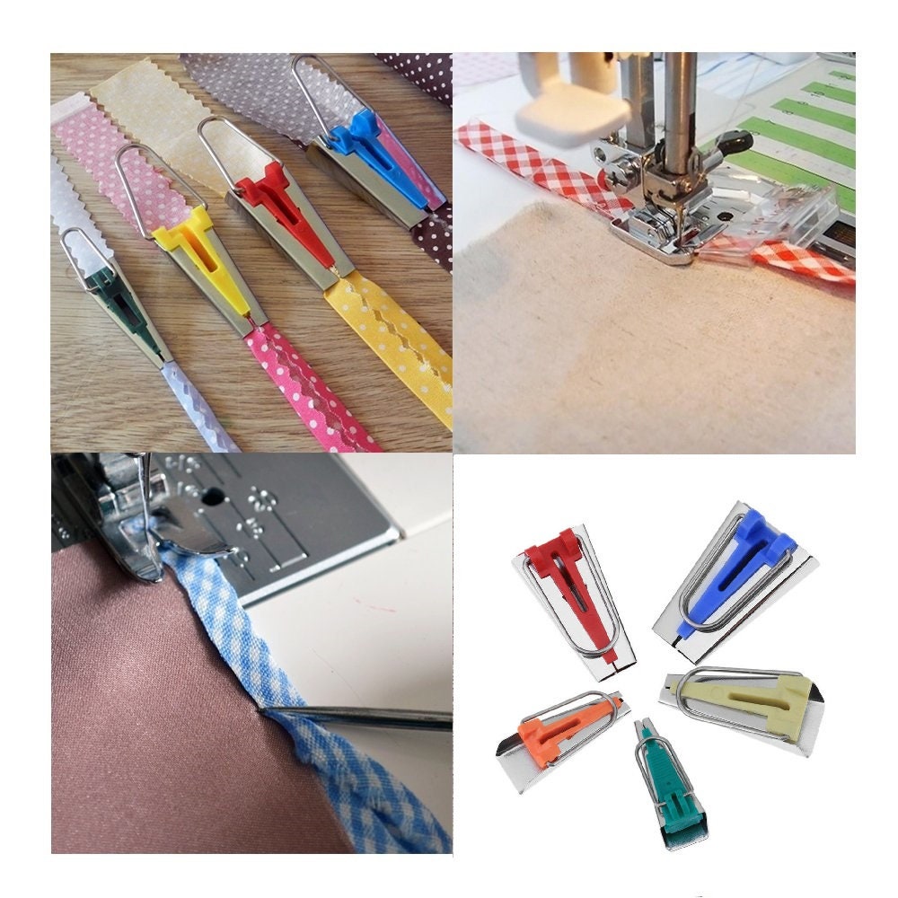 6/9/12/18/25mm Sewing Bias Tape Makers Set Fabric Bias Tape Maker Tools DIY  Hand Patchwork Binding Foot Craft Sewing Accessories