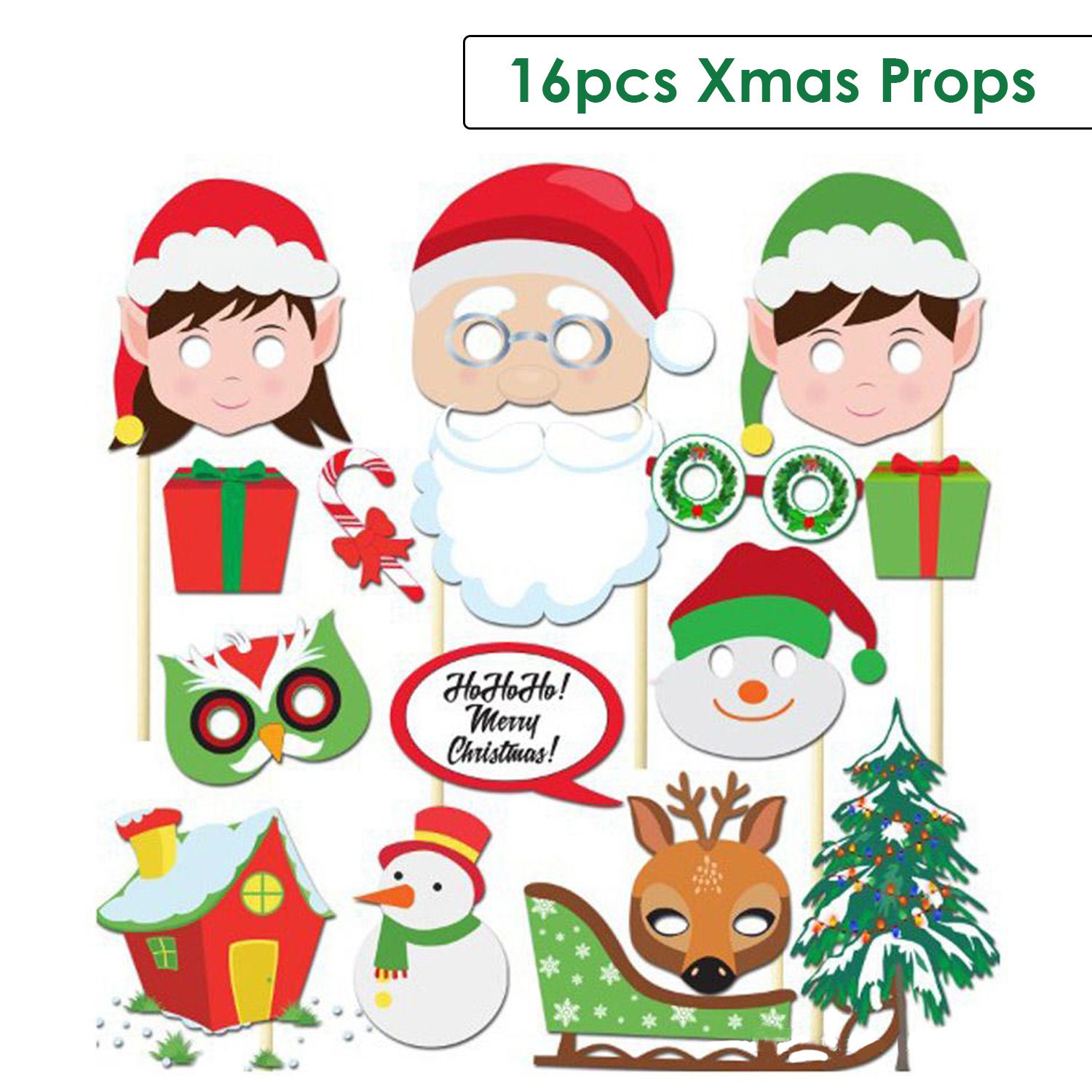 Christmas Party Photo Props UK Xmas Party Props Christmas  Etsy